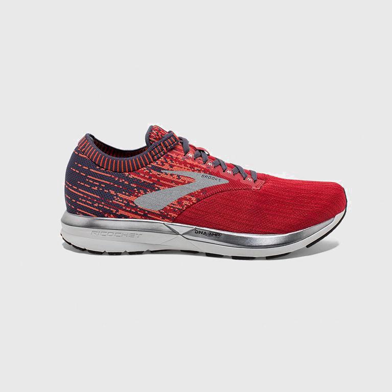 Brooks Ricochet Israel - Men's Road Running Shoes - Red (23750-WOVU)